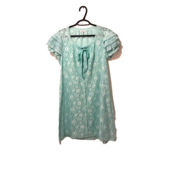 Vintage Hanro Nightgown Slip Dress Swiss Lace Floral Size 40 - Picture 1 of 6